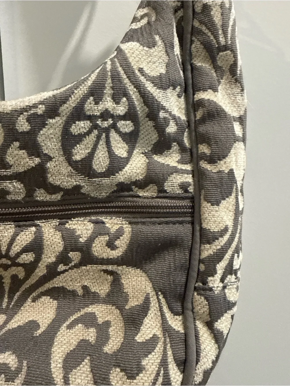 Petunia Pickle Bottom Gray and Cream Diaper Bag
